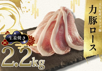 【国産】力豚 豚肉 ロース 生姜焼き2.2kg 小分け ブランド豚 しょうが焼き おすすめ 豚ロース