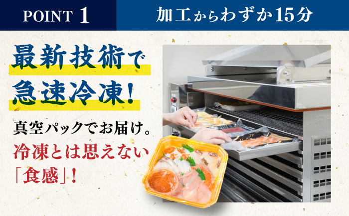 海鮮丼 7種盛り合わせ 150g×5食セット 糸島市 / 塚本鮮魚店 刺身 魚 [ARO002] 刺身 鯛 マグロ かんぱち えび サーモン いくら アオリイカ ケンサキイカ