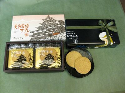 天守石垣サブレ８枚入り | お菓子 焼菓子 サブレ さぶれ おかし 天守石垣 松本城 クッキー くっきー マカダミアナッツ ホワイトチョコレート サンド 長野県 松本市