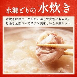 鶏肉専門店水郷のとりやさんの野菜付き!水郷どり水炊き鍋セット(鶏つみれ650g付き)【配送不可地域：離島】【1400434】