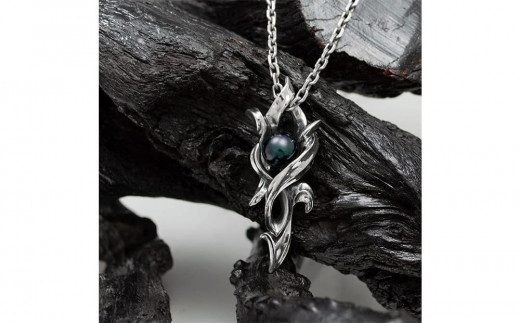 
                  天然ブラックパール 銀製 ペンダント DT-446　　
                