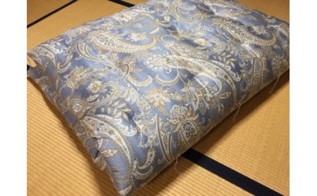 【浅井ふとん店】素朴なコットン敷布団＜抗菌・防ダニ＞/セミダブルロング・ブルー