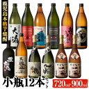 【ふるさと納税】曽於市の鹿児島本格芋焼酎11種を豪華飲み比べ！小瓶12本セット(各720ml・900ml) 酒 お酒 焼酎 芋焼酎 本格芋焼酎 飲み比べ アルコール オリジナル 贈答 常温 常温保存【大隅家】