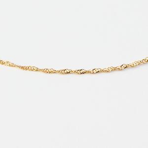 上品でしなやかな手元を作る K10 イエローゴールド スクリューチェーン ブレスレット 10金 サイズ17cm   SB1010-K10