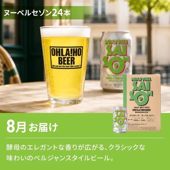 【2回定期便】クラフトビールとシャインマスカットの人気セット（シャインマスカット2房1.1kg以上とクラフトビール ヌーベルセゾン（24缶））｜【JA信州うえだ／オラホビール】ぶどう 葡萄 大粒 果物