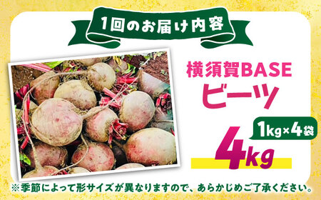 【全6回定期便】横須賀BASEビーツ 4kg（1kg×4袋）【ゆり子ファーム】[AKCR005]
