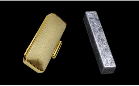 【甲州手彫印章　煌雅印】名刺印　象牙7.5mm角　（印材選択）[5839-1572] 金箔象牙・牛革赤ケース