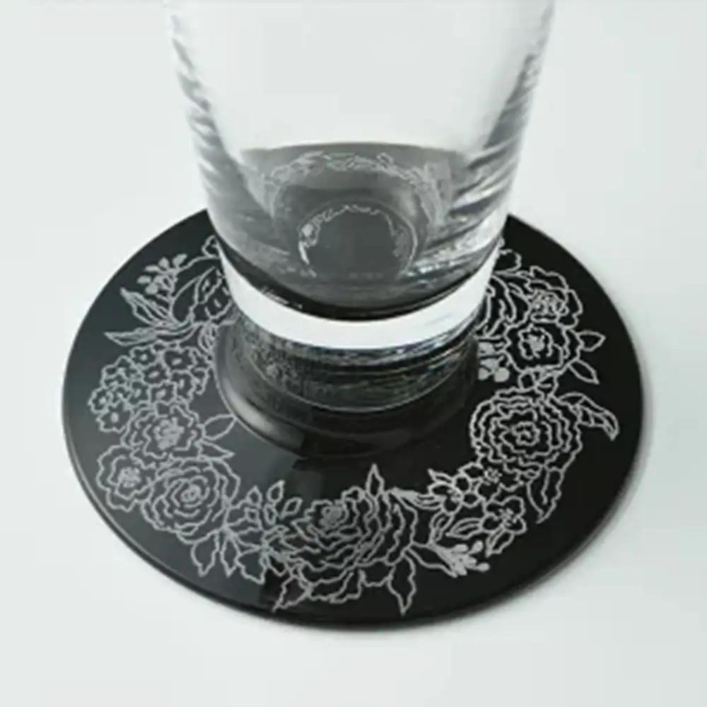 みよし漆器本舗 紀州塗り ぬりもん de Verre ピルスナーグラス 銀 蒔絵 ボタニカル 285ml