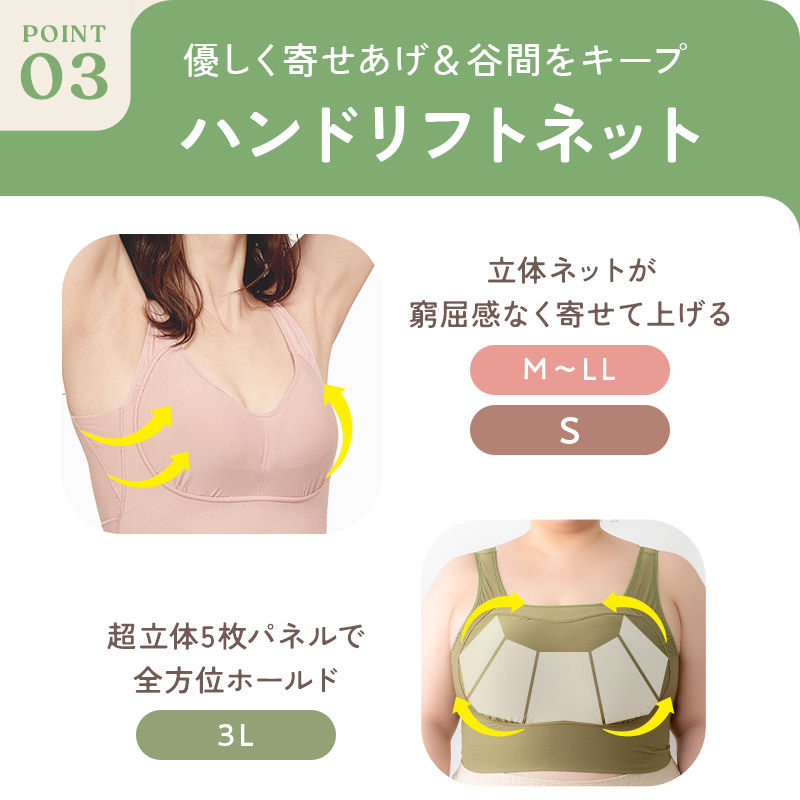 【単品】emmerday！ノンワイヤーブラ ブラジャー ブラ ナイトブラ 夜用 バストケア ノンワイヤー 補正下着 背肉 脇肉 補正 育乳【ブラウン・3Lサイズ】