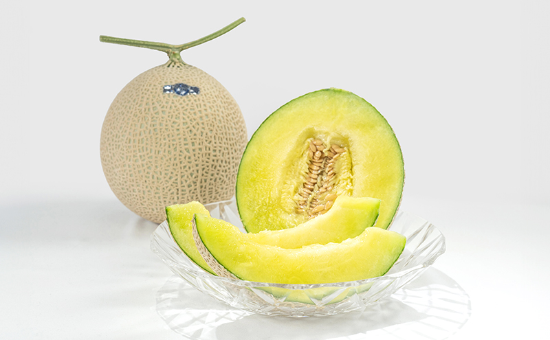 クラウンメロン 1.3kg以上 2玉 (夏3～8月) 果物 メロン 青肉 フルーツ デザート 高級メロン ブランドメロン 袋井市 静岡県