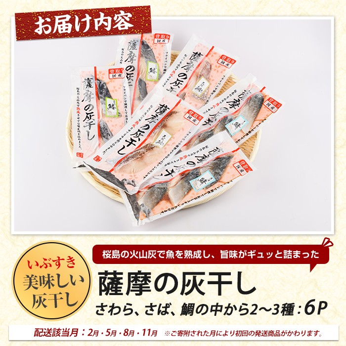＜2月・5月・8月･11月にお届け＞桜島火山灰で魚を熟成　旨味が詰まった『薩摩の灰干し』