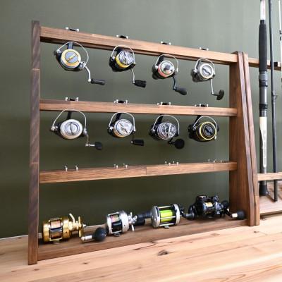 ふるさと納税 横手市 WOOD WORKS リールスタンドAタイプ/Lサイズ【本体カラー:ブラウン】 |  | 01