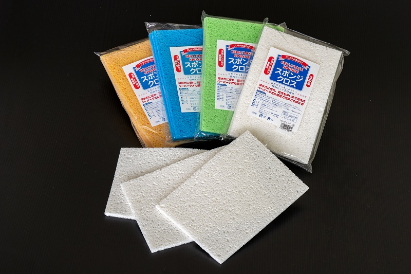 
            天然素材100% セルロース スポンジクロス 3枚入り 4色組 キッチン 掃除 掃除用具 北海道 芦別市 日本インソール工業 [№5342-0140]
          