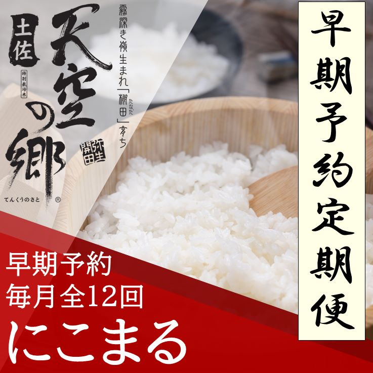 
                  【新米定期便】令和7年産土佐天空の郷 にこまる 5kg 毎月お届け全12回 2010年・2016年 お米日本一コンテスト inしずおか 特別最高金賞受賞の棚田米
                