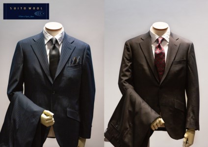 オーダースーツ 2着 仕立券 高級服地＜SUITO WOOL＞使用｜オーダースーツ
