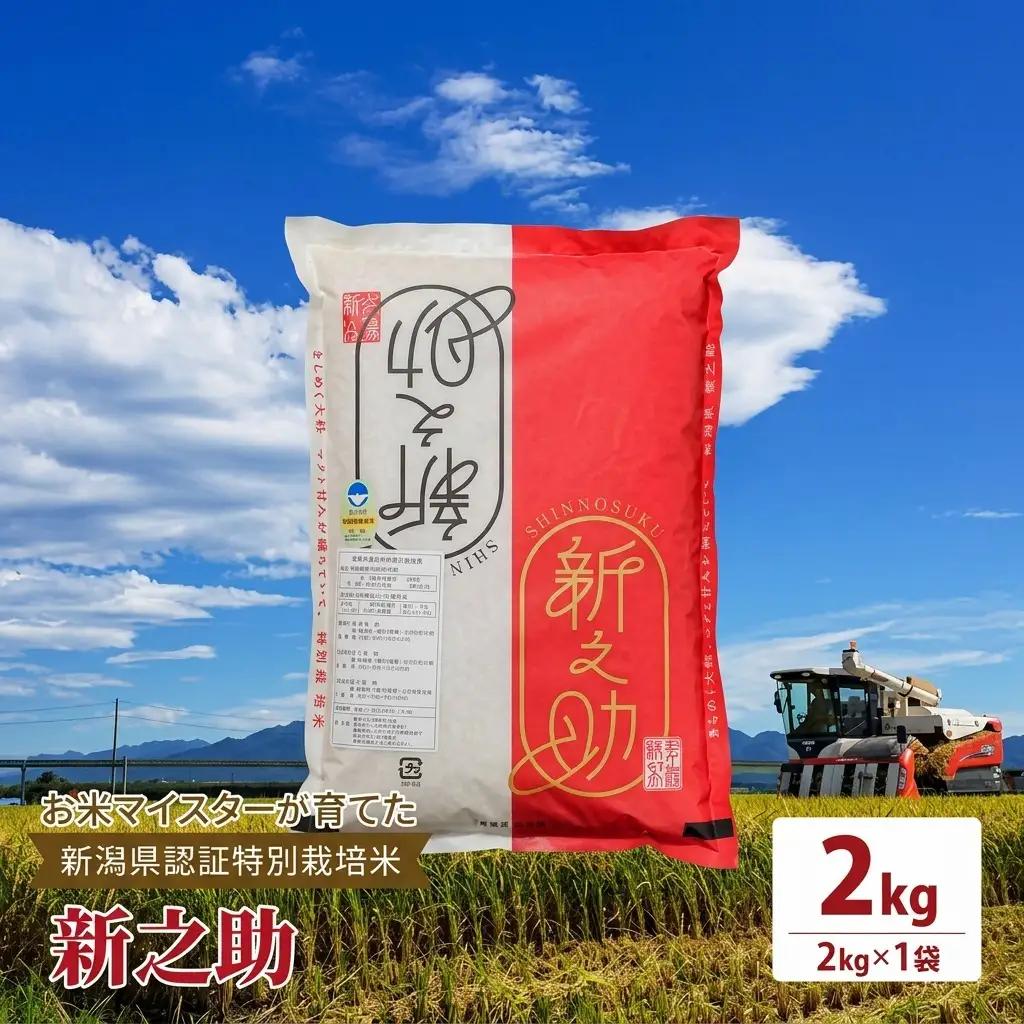 お米マイスター 特別栽培米新之助 上越頸城産 精米2kg 新之助