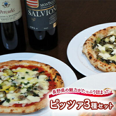 【ふるさと納税】『暖』の手作りピッツァ3種セット　 加工品 惣菜 冷凍 洋食 冷凍ピザ ピザ ランチ 夕飯 時短 便利 マルゲリータ クリームソースピッツァ 野沢菜のピッツァ 　お届け：※2023年12月中の寄付分に関しては2024年1月10日以降に出荷させていただきます。