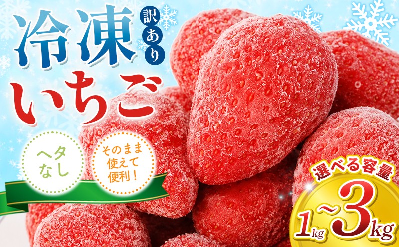 
                  【訳あり】 冷凍いちご 1kg～3kg 選べる容量 数量限定 苺 イチゴ ストロベリー サイズ不揃い フルーツ 果物 スムージー ヨーグルト 三重県産 ichigo strawberry 三重県 6000円 六千円 10000円以下 一万円以下
                