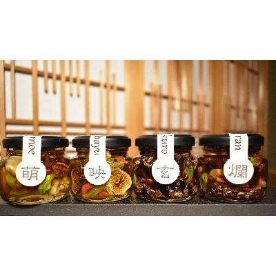 ふるさと納税 日高町 ナッツ・ドライフルーツの蜂蜜漬　峠プレミアム4種セット【萌】【映】【玄】【爛】(日高町) |  | 02