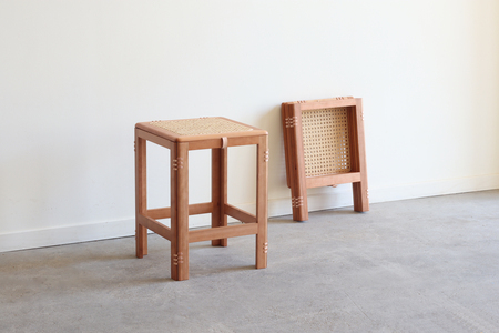 木製 折り畳み 椅子 「patol stool」 籐張り ( 京都 宇治 家具 インテリア スツール イス 木 折りたたみ 和風 おしゃれ 人気 伝統 技法 ) 