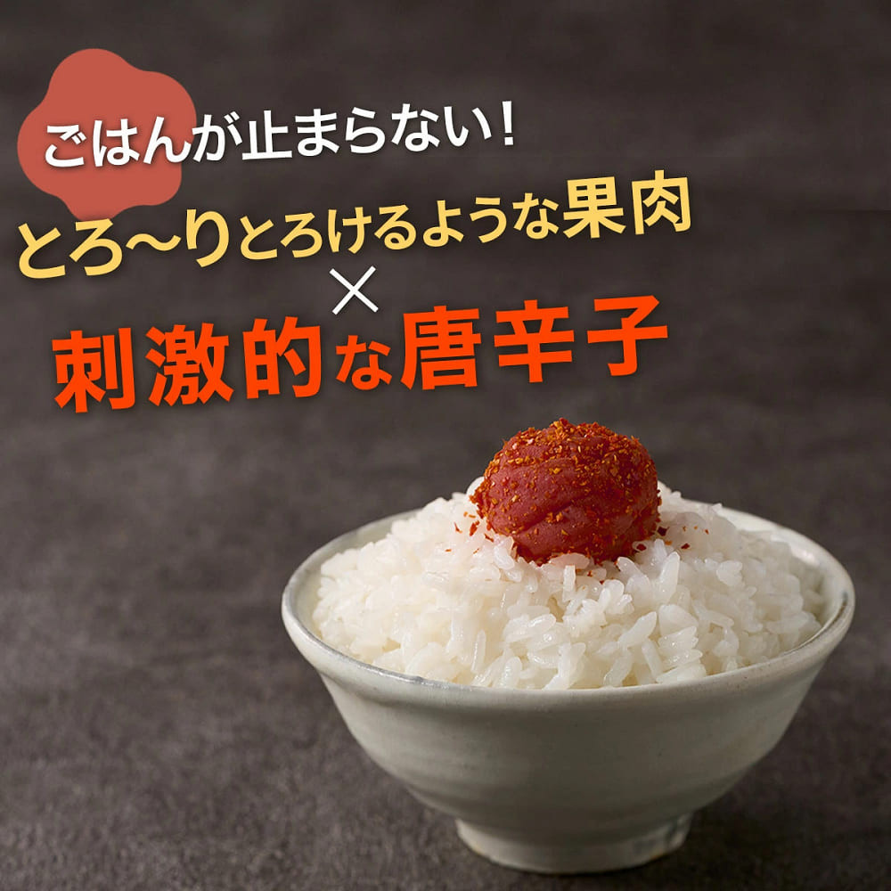 紀州産南高梅 梅干し 辛子梅 400g 塩分8% 中田食品 梅干 和歌山