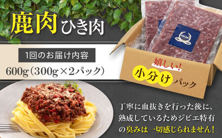 【全2回定期便】鹿肉 ひき肉 計600g（300g/パック） 《喜茂別町》【EBIJIN】 ジビエ 鹿 エゾ鹿 ミンチ 挽肉 挽き肉 冷凍 ハンバーグ そぼろ 冷凍配送 定期便 [AJAO058]