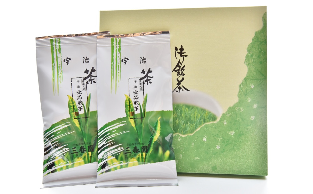 
三春園の最高級煎茶(100g×2袋）〈高級 宇治煎茶 お茶 茶 煎茶 緑茶 茶葉 最高級〉 n0161

