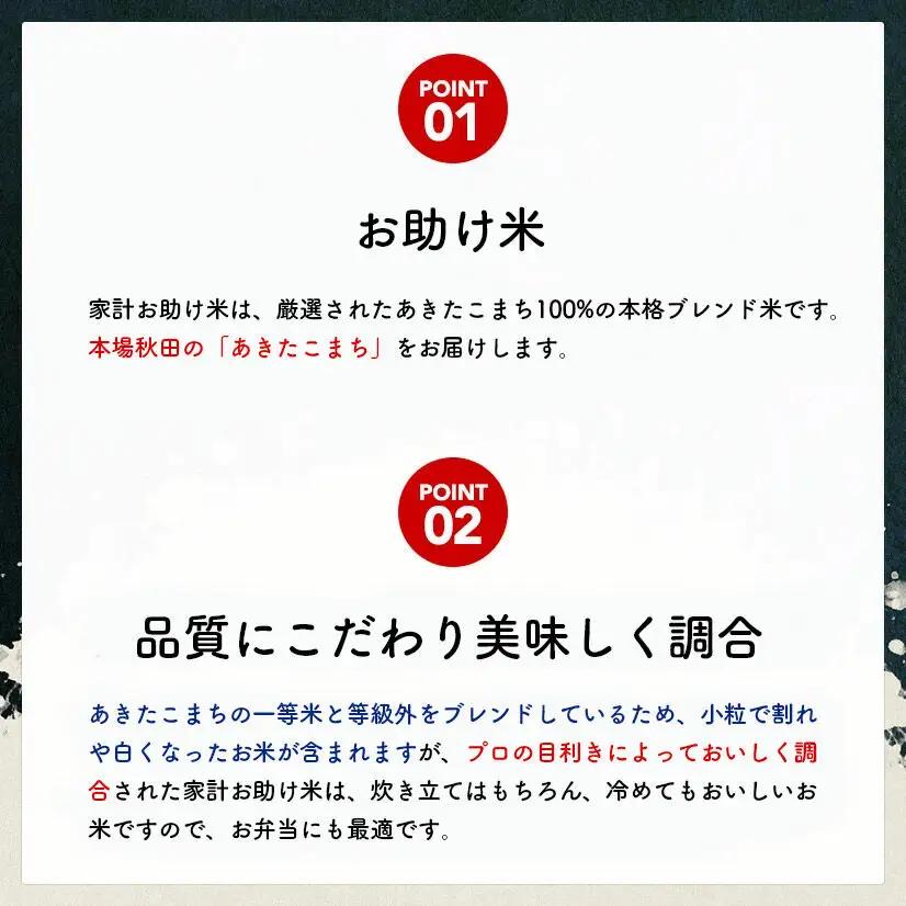 《定期便12ヶ月》【白米】家計お助け米 あきたこまち 20kg（5kg×4） 秋田県産 令和7年産  こまちライン 秋田県 大仙市産