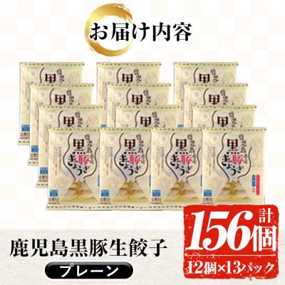 ふるさと納税 いちき串木野市 【家計応援】鹿児島黒豚生餃子 合計156個(12個×13P)タレ付き!国産野菜使用【60日以内配送】 |  | 03