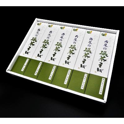 ふるさと納税 西尾市 西尾の抹茶入り「西尾の碾茶そば(乾麺)」(6袋)・N009-13 | 