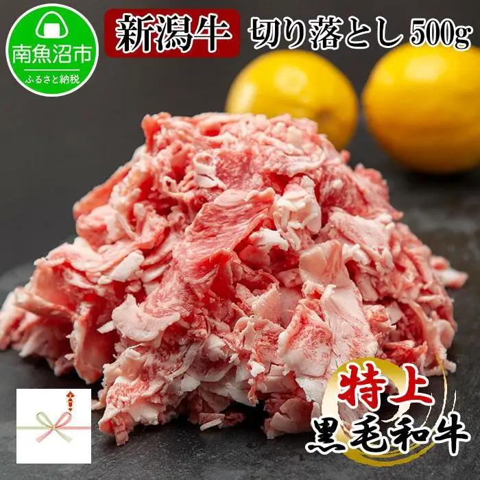 【無地熨斗】新潟和牛 南魚沼産 にいがた 黒毛和牛 切り落とし 500ｇ｜贈答