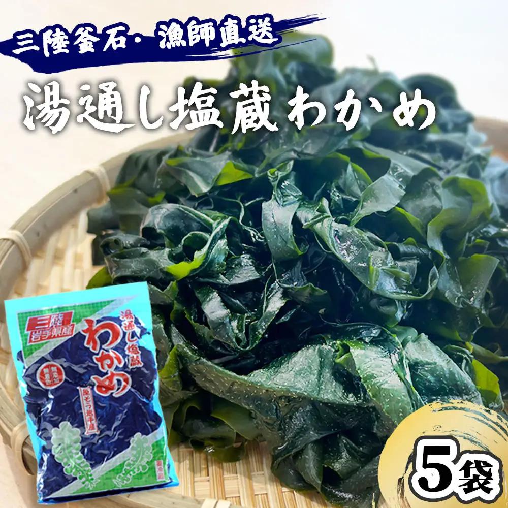 fn-72-001 三陸釜石・漁師直送 湯通し塩蔵わかめ（100g×5袋) 両石港 隆丸