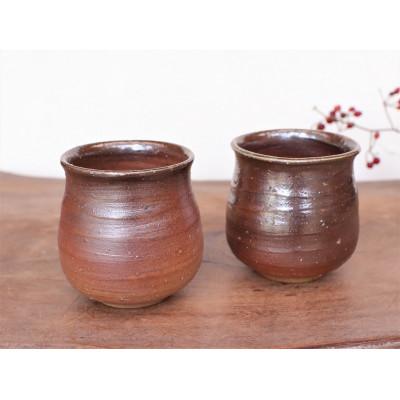 ふるさと納税 上島町 備前焼 湯飲み 2個セット　y6-035