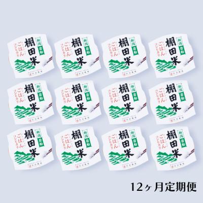 ふるさと納税 村上市 【毎月定期便】新潟県村上市岩船産 棚田米コシヒカリのパックごはん 12個 [134]全12回