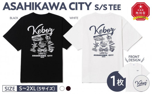 ASAHIKAWA CITY S/S TEE【BLACK/M】【 Tシャツ 半袖 綿100% シャツ トップス 服 北海道 旭川市 】_04798