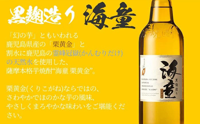 鹿児島の本格芋焼酎！海童栗黄金(720ml×6本)鹿児島 鹿児島特産 酒 焼酎 芋焼酎 【林酒店】【B-295H】