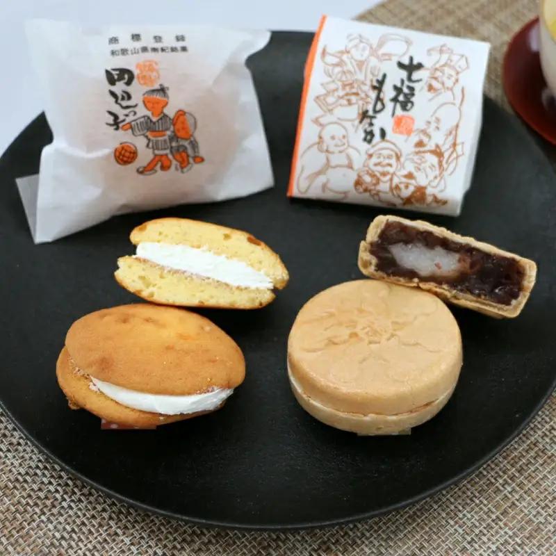 銘菓 田辺っ子12個入・七福もなか12個入セット / 銘菓 お菓子 スイーツ 和菓子 個包装 小分け プレゼント ギフト ご家庭用 贈答 和歌山 バター クリーム お土産 お取り寄せ 田辺市 もなか 