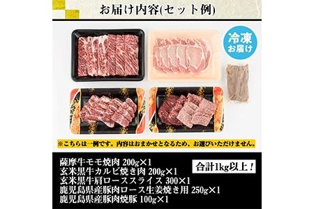 No.834 ＜訳あり・賞味期限間近＞お肉屋の肉袋！お楽しみ福袋(合計1kg以上！)国産 九州産 牛肉 黒毛和牛 和牛 豚肉 加工品 焼肉 焼き肉 スライス ステーキ ホルモン しゃぶしゃぶ 焼肉 食