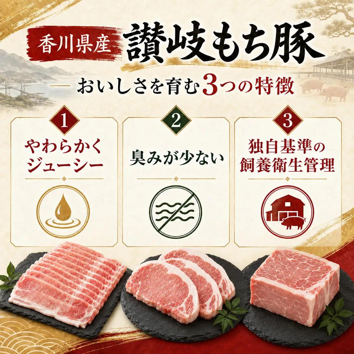 讃岐もち豚 ロース テキカツ ブロック 豚肉 讃岐もち豚【各1kgセット】