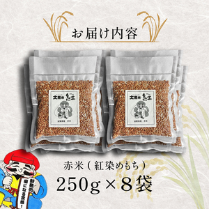 古代米 8袋 2kg 雑穀米 赤米 玄米 DG006
