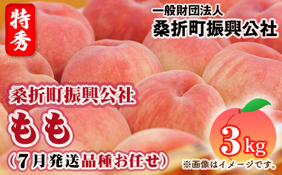 もも【2026年産7月発送／品種おまかせ／先行受付】特秀3kg（8〜11玉）桑折町振興公社 No.232