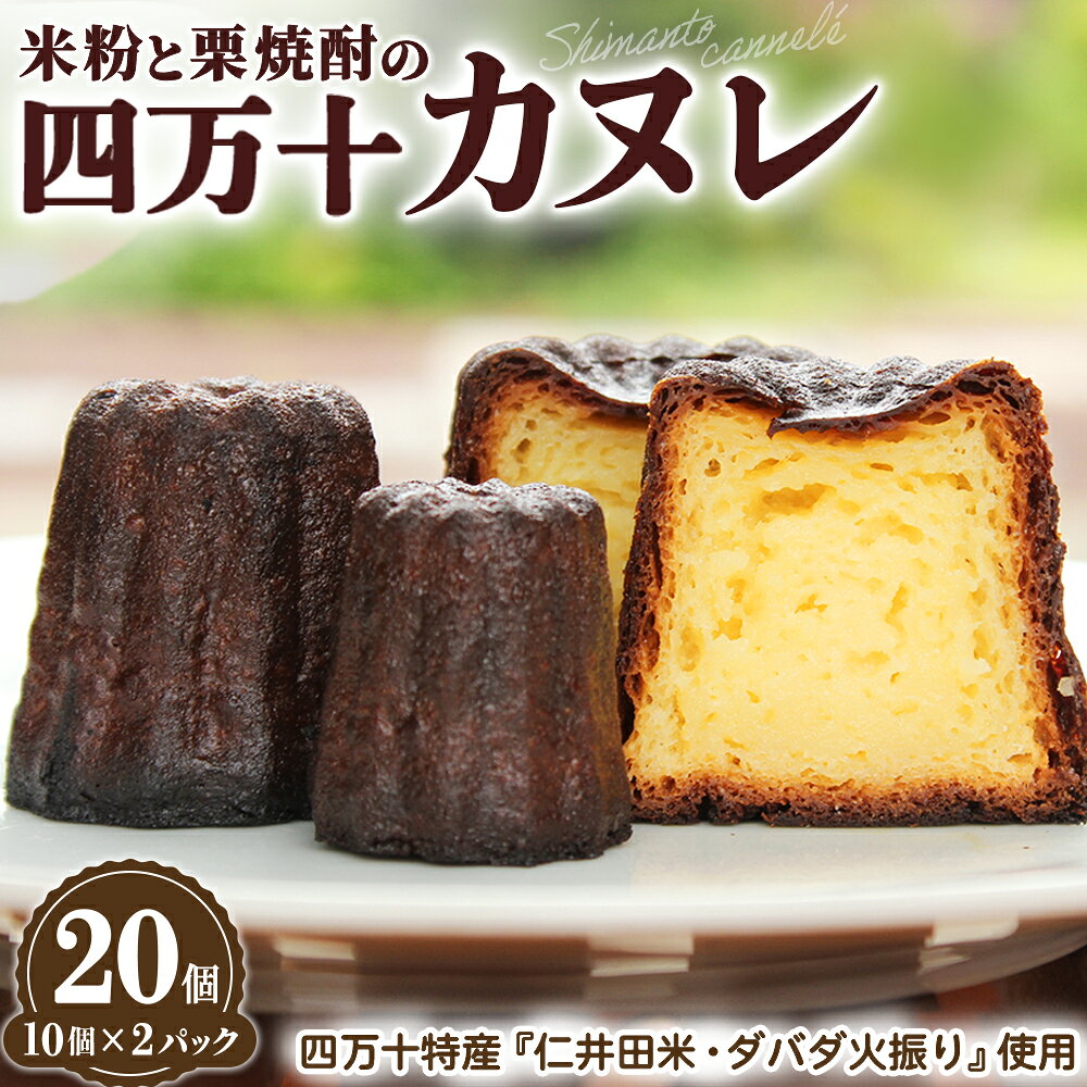 【ふるさと納税】 四万十カヌレ20個（10個×2パック） カヌレ 米粉 スイーツ デザート お菓子 洋菓子 人気 ダバダ火振 Ias-A01