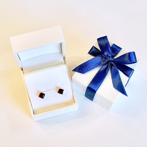 【ジュエリー】K10 イエローゴールド 一粒石  ガーネット ピアス 保証書付 KO-0034　242-054-c