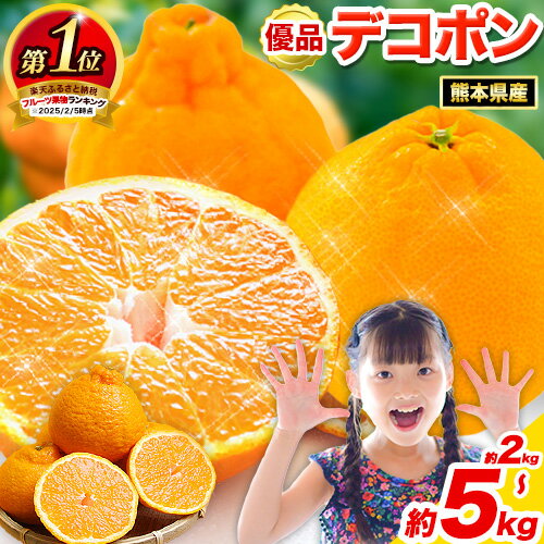 【ふるさと納税】訳あり デコポン ご家庭用 約2kg (4-10玉前後) 約5kg (12-24玉前後) 糖度13度以上 《2月上旬-4月上旬頃出荷》 個別光センサー選果 みかん 柑橘 フルーツ 旬 不知火 でこぽん しらぬい デコ 果物 期間限定 厳選 旬