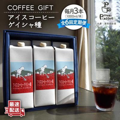 ふるさと納税 糸島市 【全6回定期便】アイスコーヒー ゲイシャ種 3本セット Petani coffee[ALC022]