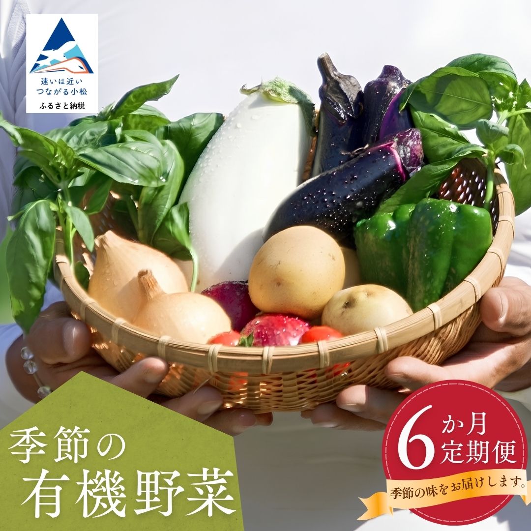 【ふるさと納税】 季節の有機野菜詰合せ 《 定期便 6ヵ月 》 有機野菜 野菜 詰め合わせ セット おまかせ 定期 6回 小松市 石川県 da003t06【西田農園】
