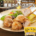 【ふるさと納税】宮崎県産唐揚げポークボール500g×3パック - 宮崎県産豚使用 唐揚げポークボール 500g×3パック お弁当やおつまみに ぶたから 豚のからあげ 揚げるだけ 送料無料 AA-7103【宮崎県都城市は2年連続ふるさと納税日本一！】