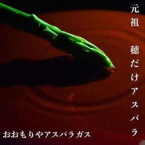 アスパラ王子が育てた自慢のアスパラ　おおもりやオリジナル　穂だけアスパラ1kg【予約受付：令和７年３月中旬より御用意出来次第発送】【H-77】