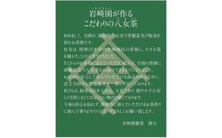 プチギフト・お配り用にも 八女茶100％ 個包装ティーバッグ 2.5g×100個 「ほんのきもちです」 ＜岩崎園製茶＞　075-034