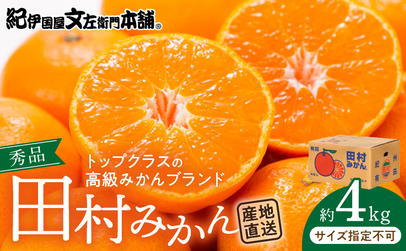 
                  V7453_【2026先行予約】田村みかん 4kg 秀品 【サイズ指定なし】
                